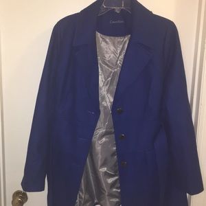 Calvin Klein Women’s Royal Blue  Wool Peacoat